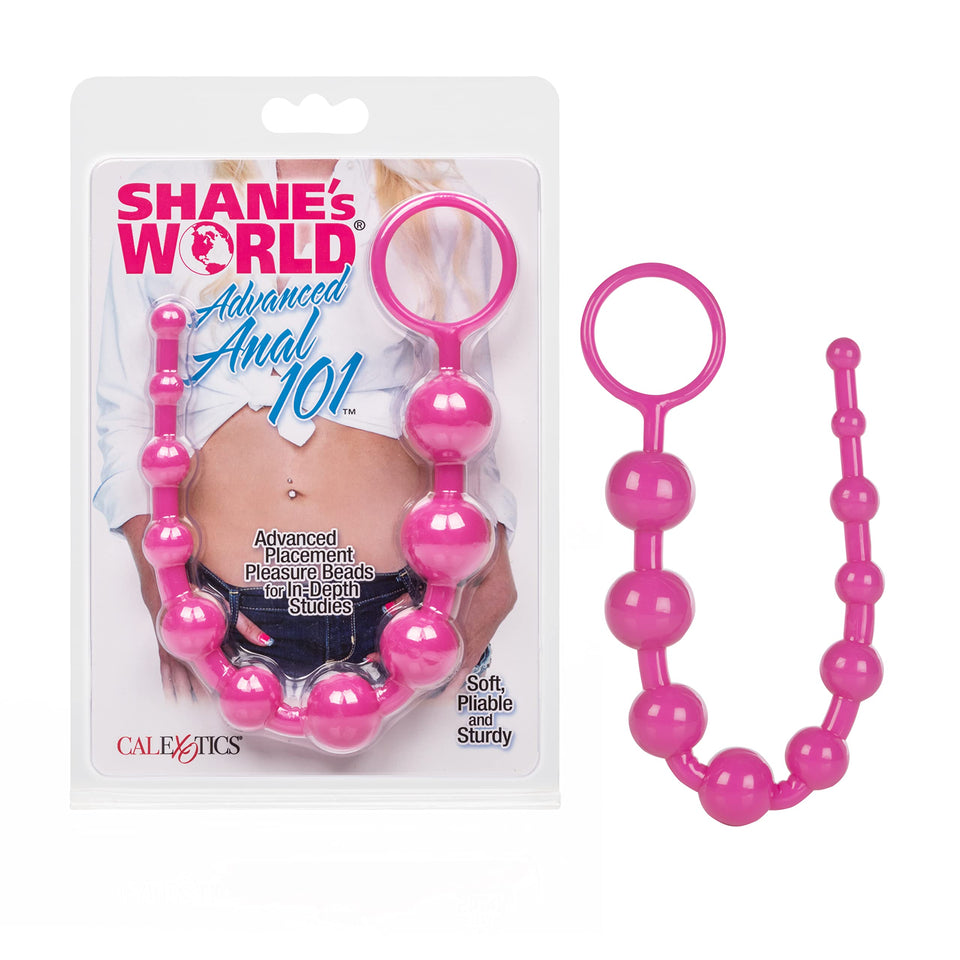 CalExotics Shanes World Starter Anal Pleasure Beads -Adult Sex Toy For Him Her and Couples - Pink
