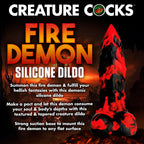 Creature Cocks Fire Demon Monster Silicone Dildo
