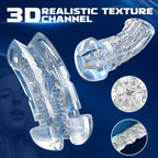 Male Masturbator Penis Pump, Sex Toys for Men with 5 Sucking & 10 Vibrating Modes, Hands-Free Sex Machine, Detachable Adult Toys