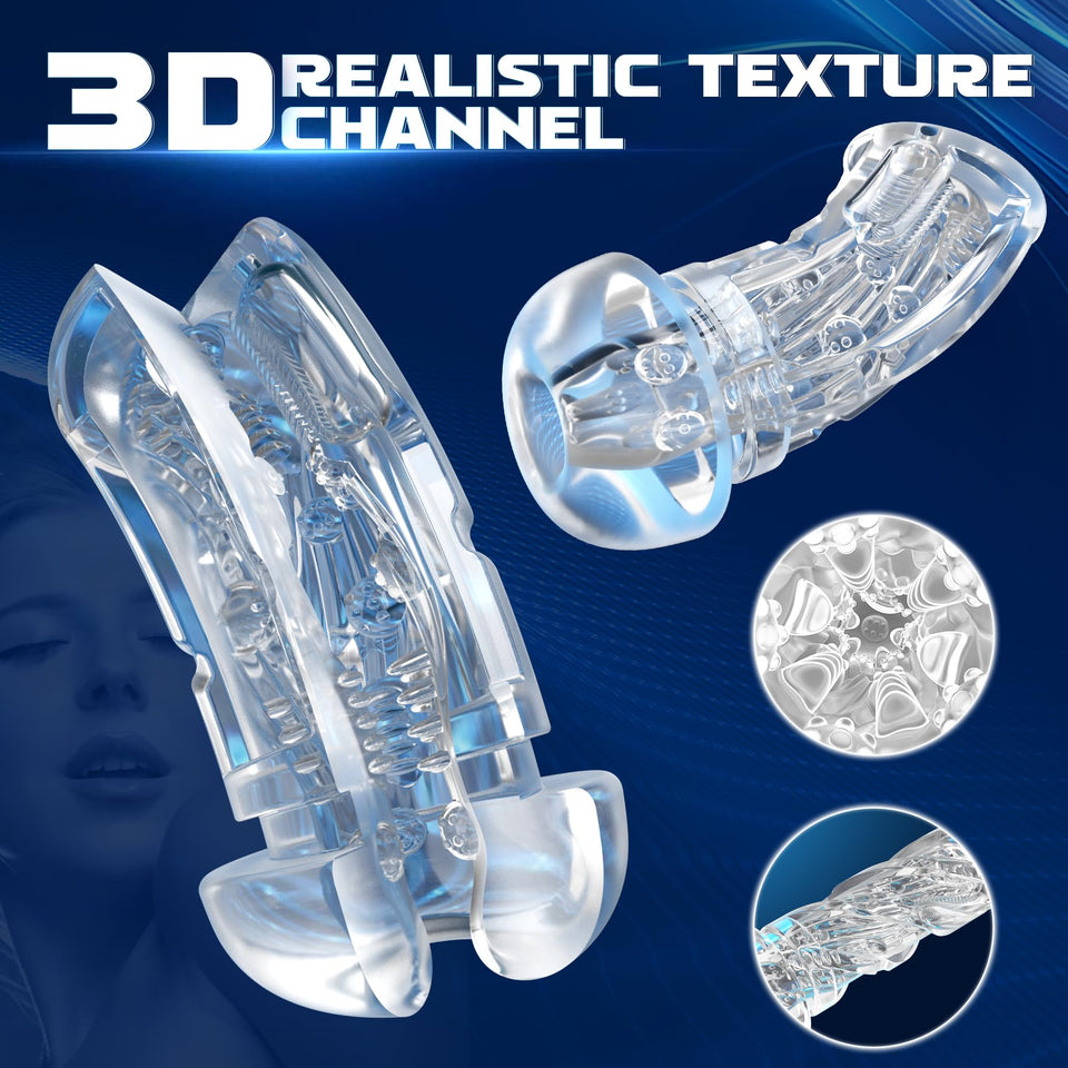 Male Masturbator Penis Pump, Sex Toys for Men with 5 Sucking & 10 Vibrating Modes, Hands-Free Sex Machine, Detachable Adult Toys