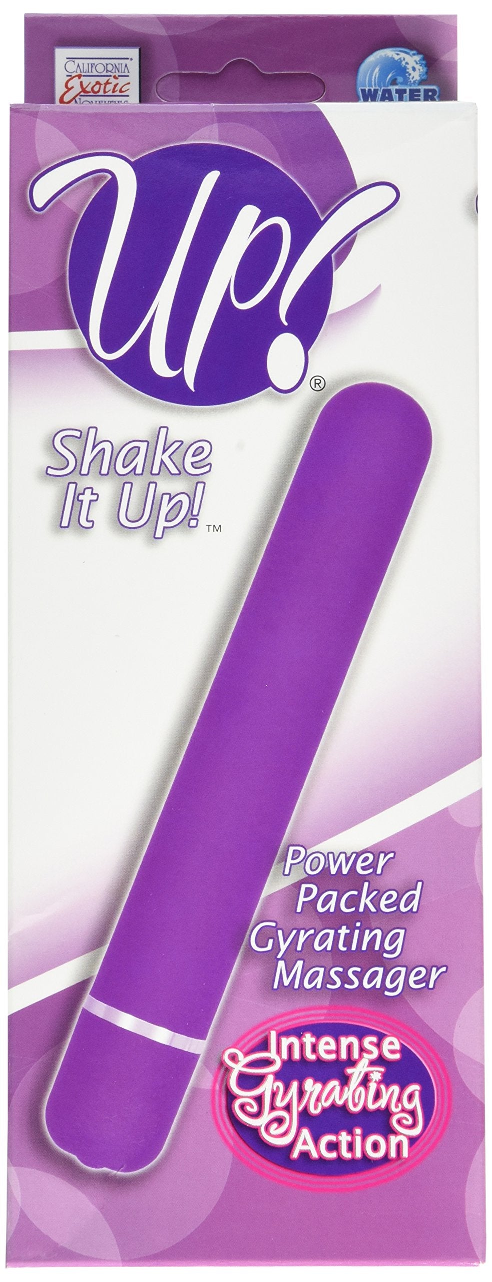 California Exotics Up Shake It Up Power Packed Gyrating Massager Vibe Waterproof, Purple, 7 Inch