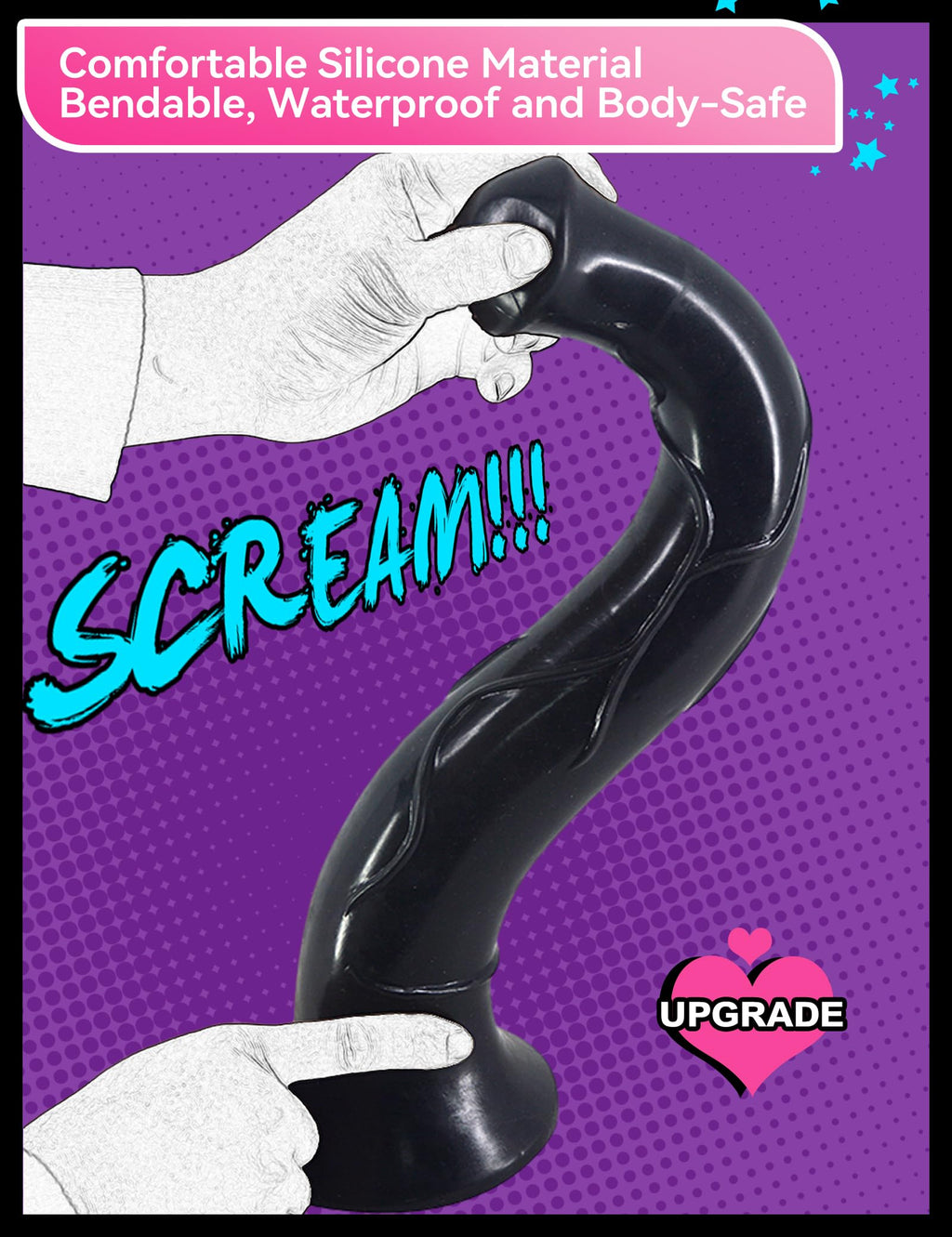 Faak Realistic Horse Dildo 17Inch Huge Thick Animal Dildo Anal Plug For Man Adult Toys For Women And Men Couples (Black)