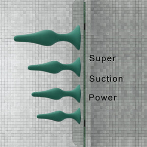 Hisionlee Sex Toys 4PCS Butt Anal Plug Set Silicone Anal Butt Plug Adult Sexy Toys for Women,Men and Beginners (Green)