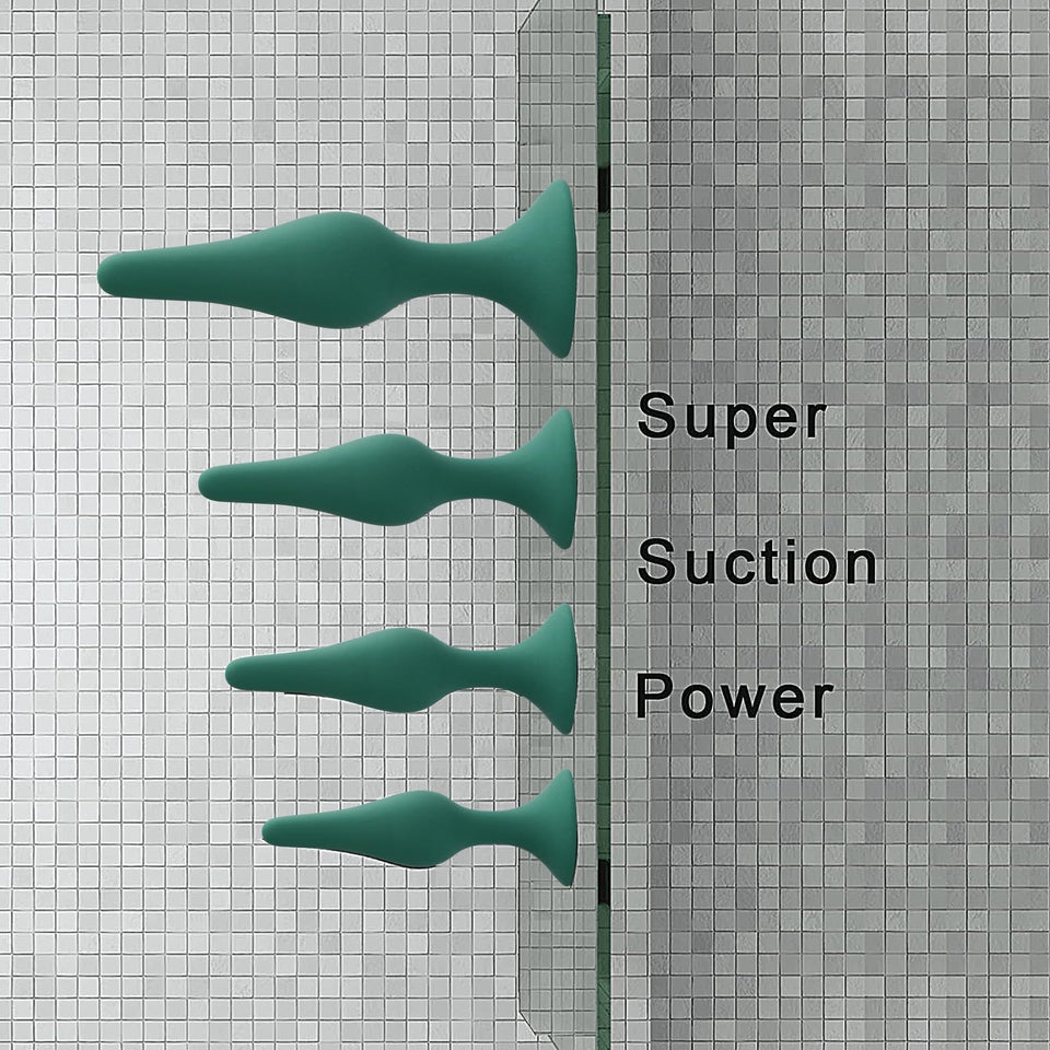 Hisionlee Sex Toys 4PCS Butt Anal Plug Set Silicone Anal Butt Plug Adult Sexy Toys for Women,Men and Beginners (Green)