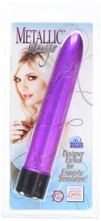 California Exotics Metallic Massager, Purple, 6.5''