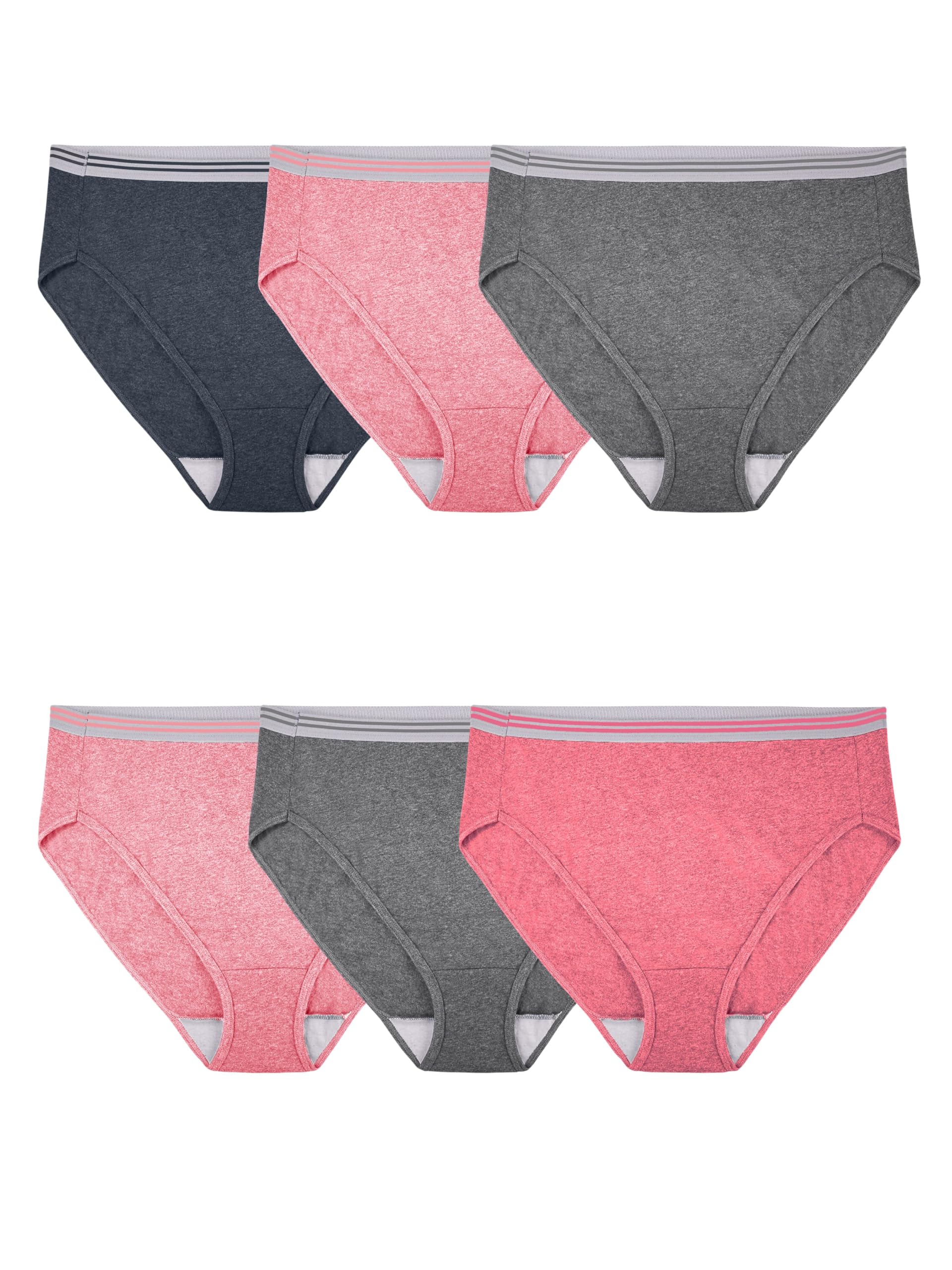Fruit of the Loom womens Fit for Me Plus Size Underwear, Hi Cut - Cotton Assorted, 13 US