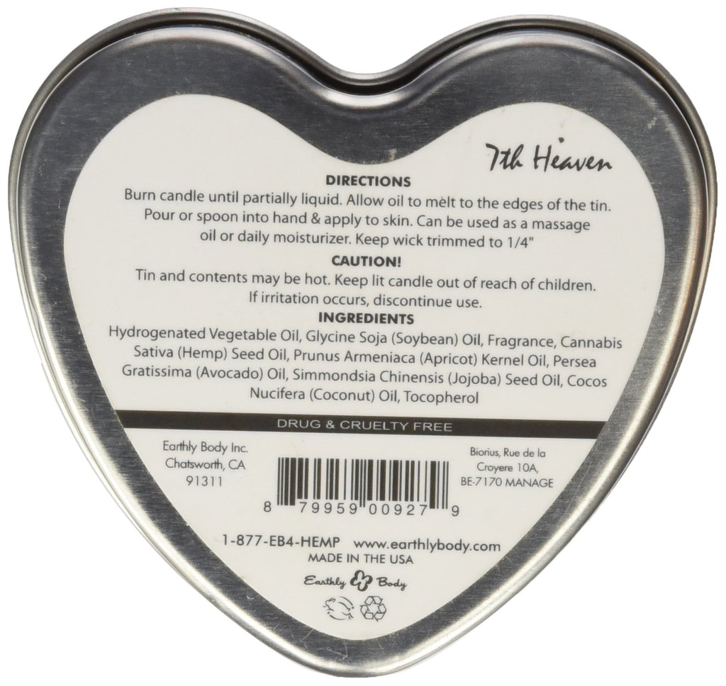 Earthly Body Heart Massage Candle 7Th Heaven