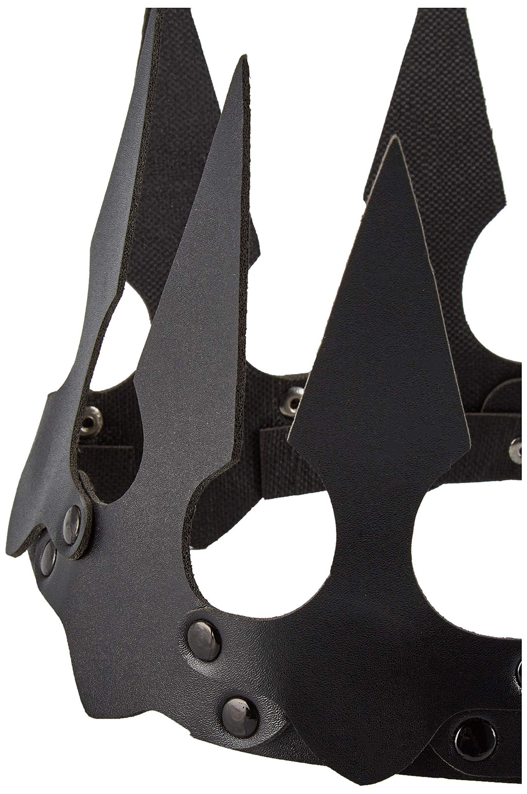Faux Leather Spiked Crown. - O/S / Black
