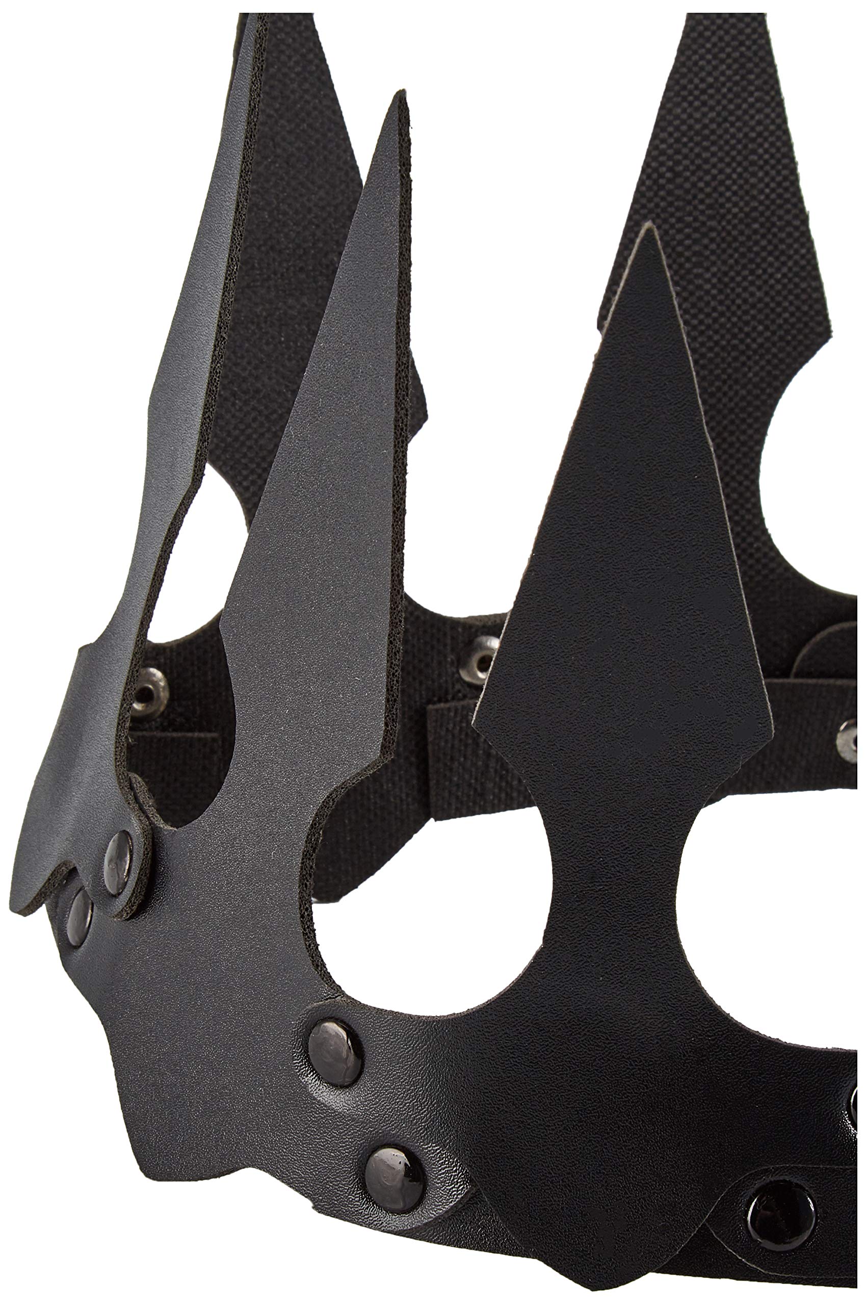 Faux Leather Spiked Crown. - O/S / Black