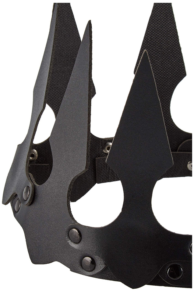 Faux Leather Spiked Crown. - O/S / Black