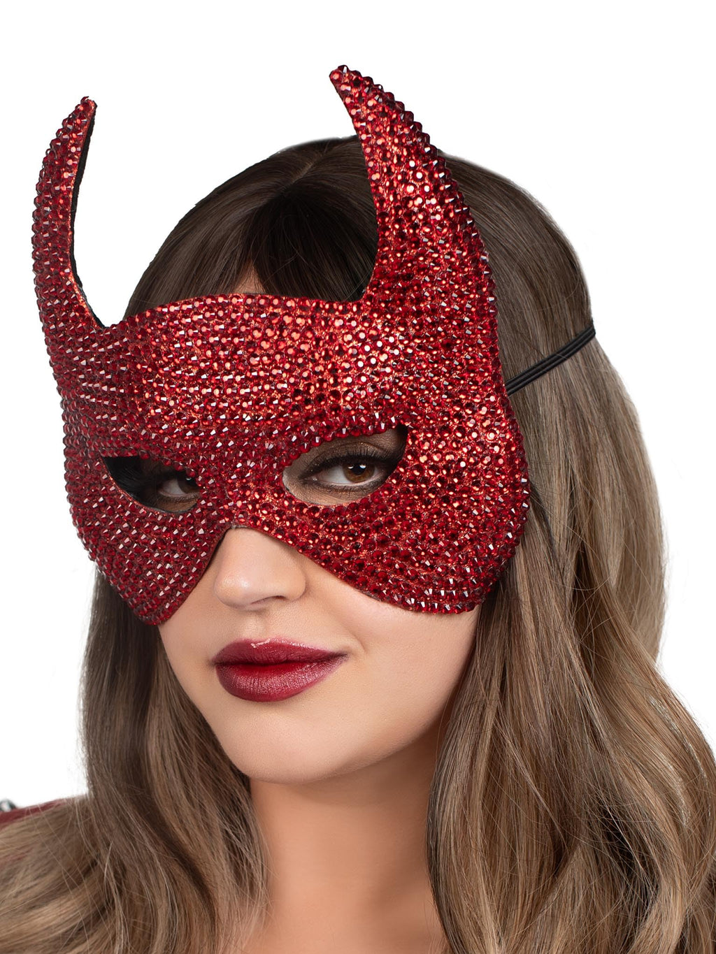 Rhinestone Devil Mask.