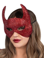 Rhinestone Devil Mask.