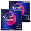 Durex Performax Intense Natural Rubber Latex Ultra Fine Ribbed Condoms, Regular Fit, 48 Count (2 Pack), Contains Desensitizing L