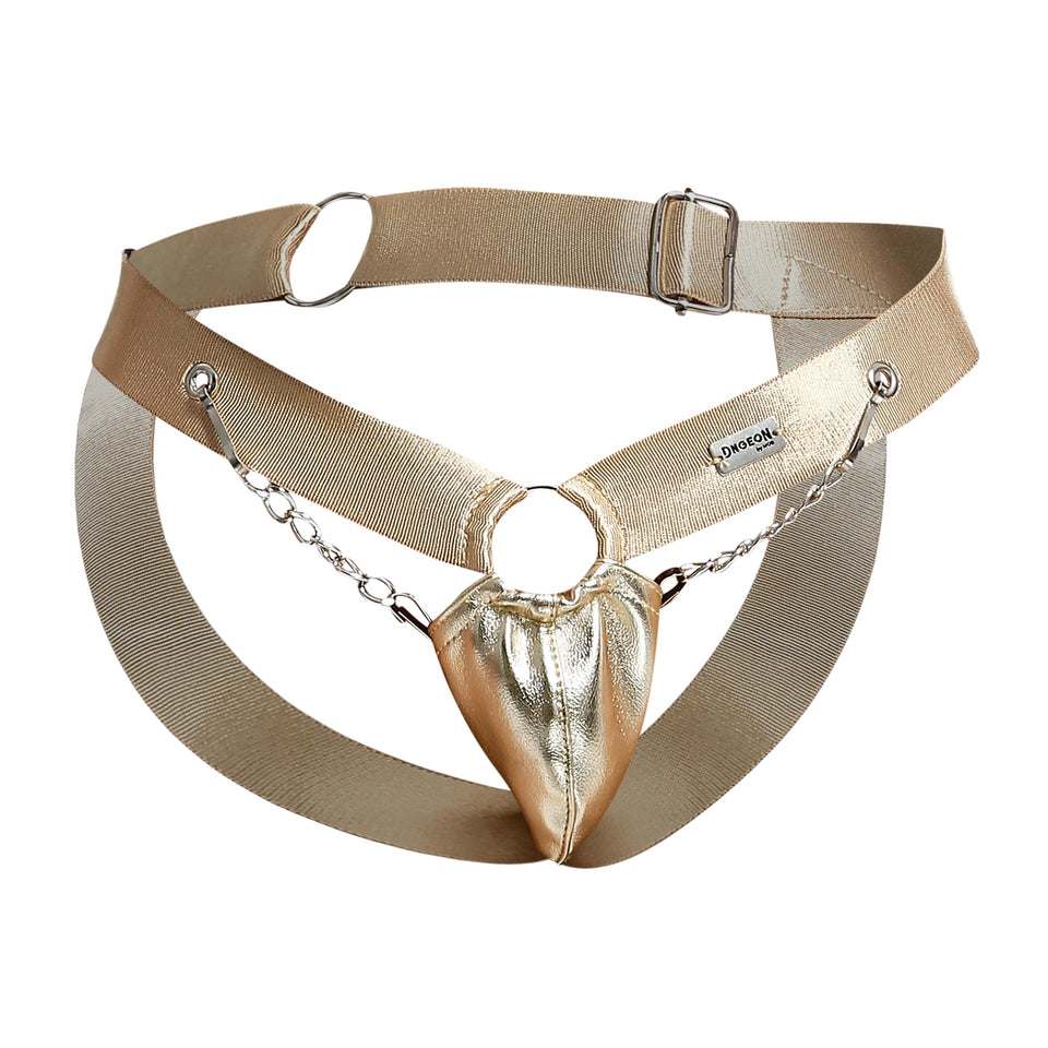 Male Basics Dngeon Chain Jockstrap Golden Mirror O/S