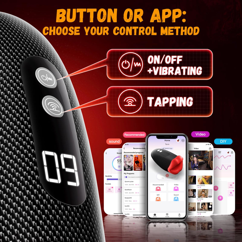 Male Sex Toys for Men - Male Masturbator Deep Throat-Mouth 360 Wrapped 9 Tapping & Vibrating Male Vibrator Penis Pump APP Contro