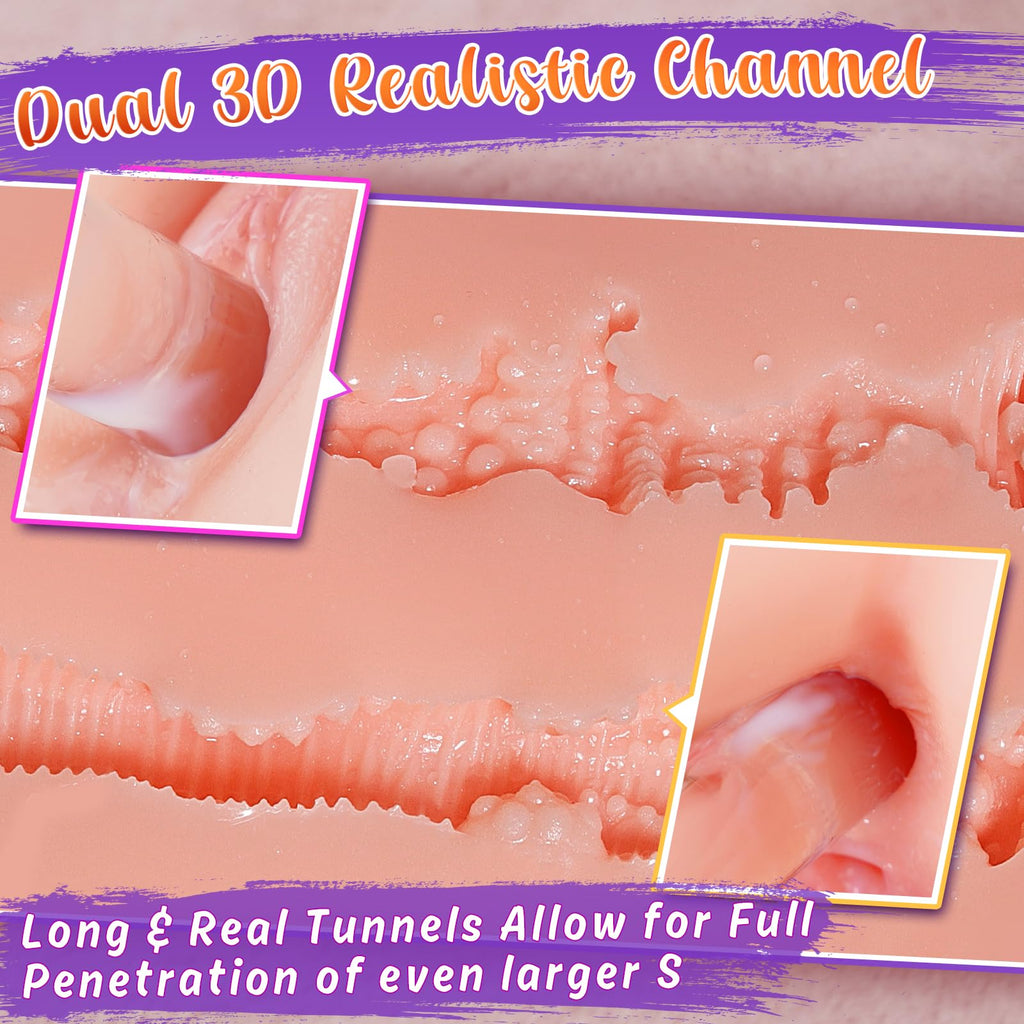 Big Shocked 9.9Lb Sex Doll Busty Ass Butt, Life-Sized Pussy Ass Realistic Male Masturbator Stroker with Tight Vagina & Anal 3D C