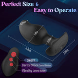 Vibrating Butt Plug Large Prostate Massager, Estim Anal Plug Male Anal Sex Toys, 8 Electric Shock & Vibrating Anal Dildo Vibrato