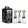 Blush Novelties Temptasia Clit & Nipple Twist Suckers, Set of 3 Adjustable Suckers, Twist to Increase Vacuum, Heighten Sensitivi