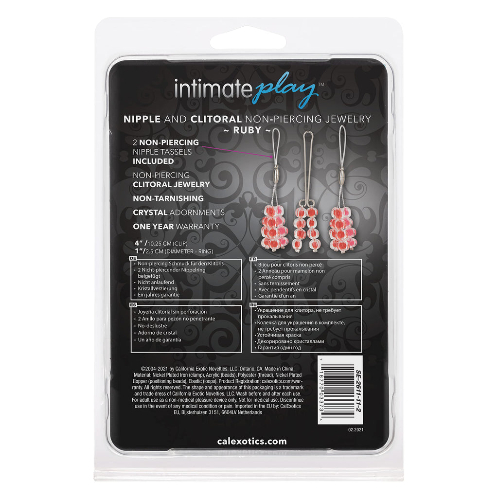 California Exotics Nipple And Clitoral Non-Piercing Body Jewelry, Amethyst