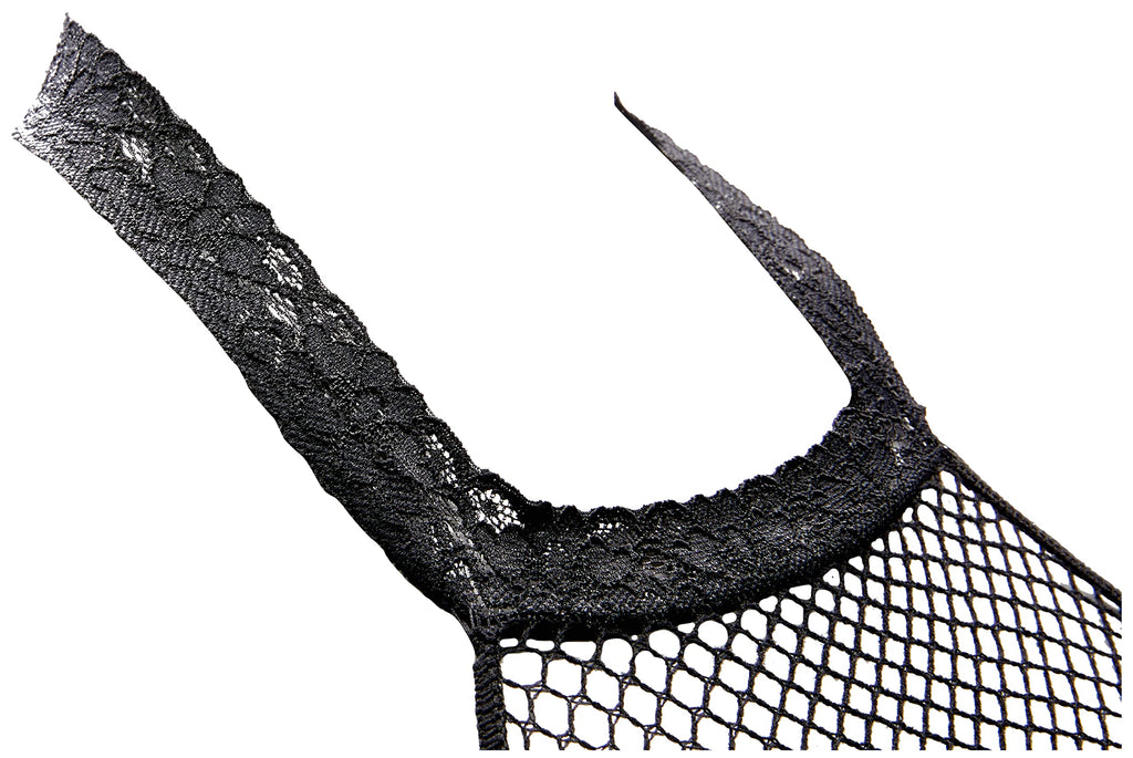 Seamless Fishnet Halter Bodyst