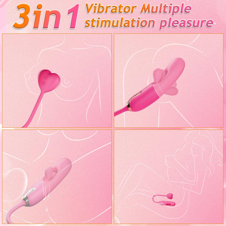 G-spot Vibrator Sex Toys for Women - 3 in 1 Clitoris Sex Stimulator Female Adult Toys for Nipple Anal Vagina with 10 Vibrating &