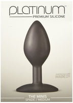Doc Johnson Platinum Premium Silicone  The Minis  Spade  Medium  40 In Long And 15 In Wide  Butt Plug  Petite Anal Toy