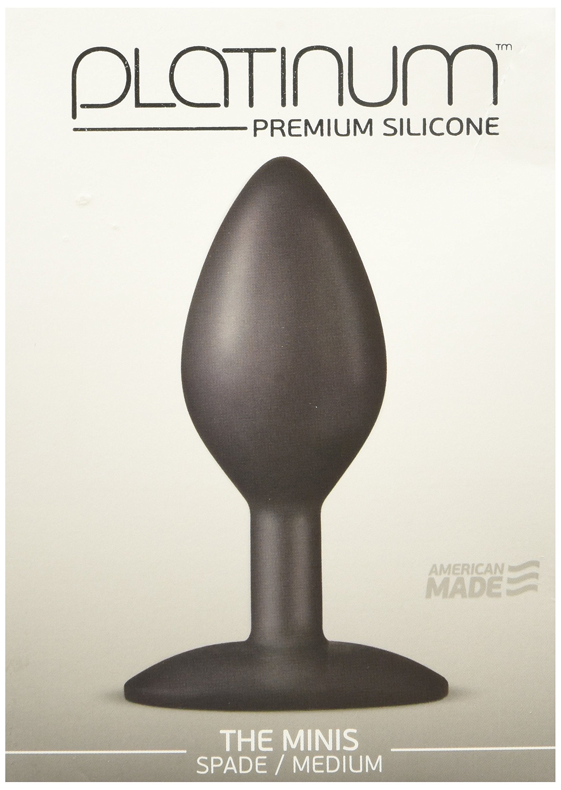 Doc Johnson Platinum Premium Silicone  The Minis  Spade  Medium  40 In Long And 15 In Wide  Butt Plug  Petite Anal Toy