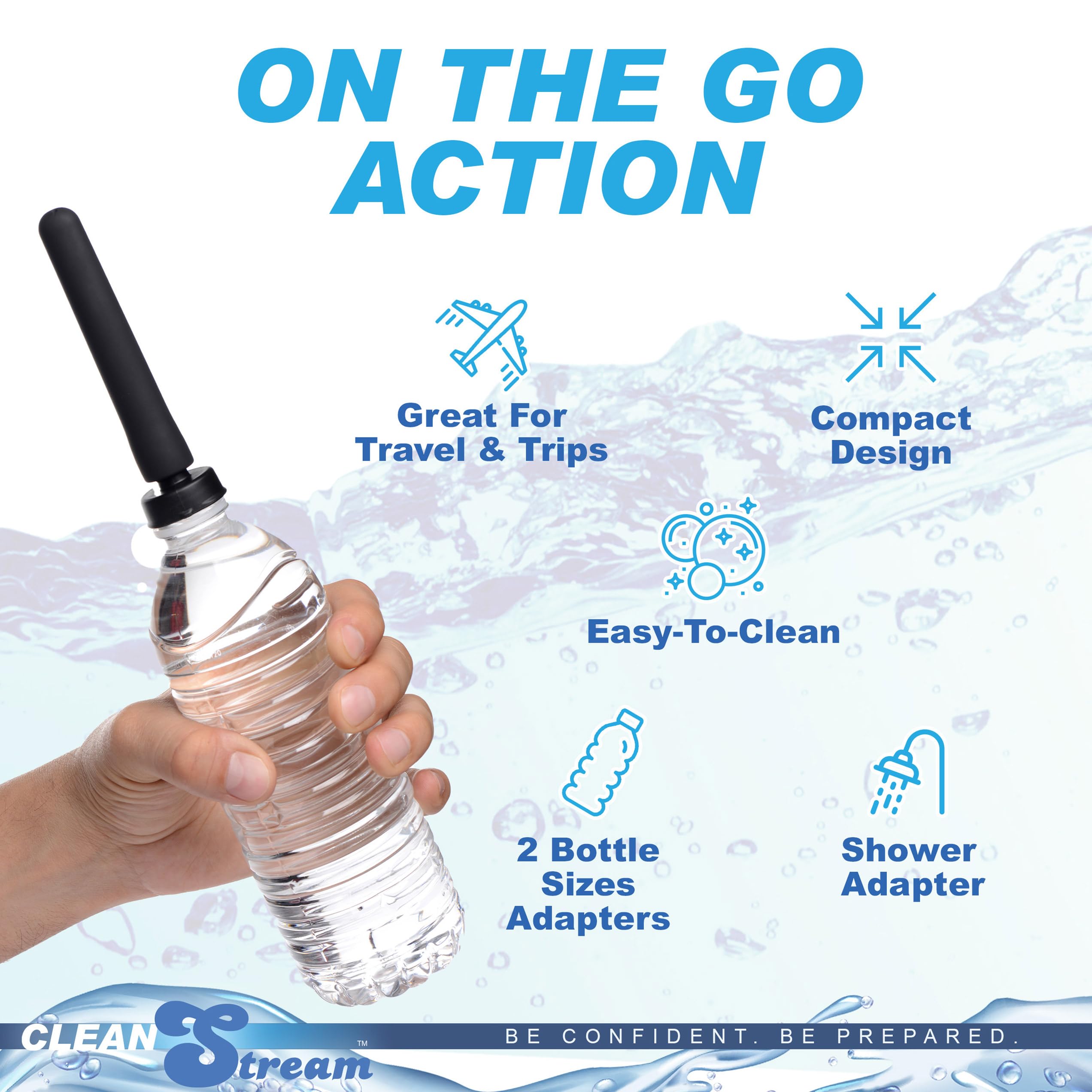 Cleanstream Travel Enema Set 5 Pc Water Bottle Adapter Kit