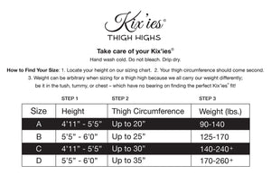 Kixies Lois Black With Back Seam Size C