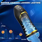 Male Masturbator Penis Pump, Sex Toys for Men with 5 Sucking & 10 Vibrating Modes, Hands-Free Sex Machine, Detachable Adult Toys