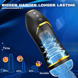Male Masturbator Penis Pump, Sex Toys for Men with 5 Sucking & 10 Vibrating Modes, Hands-Free Sex Machine, Detachable Adult Toys