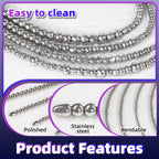 Kutocesy Double Head Stainless Steel Penis Plug Extra Long Pull Bead Urethral Dilator Double Urethra Toys Male Masturbation Sex