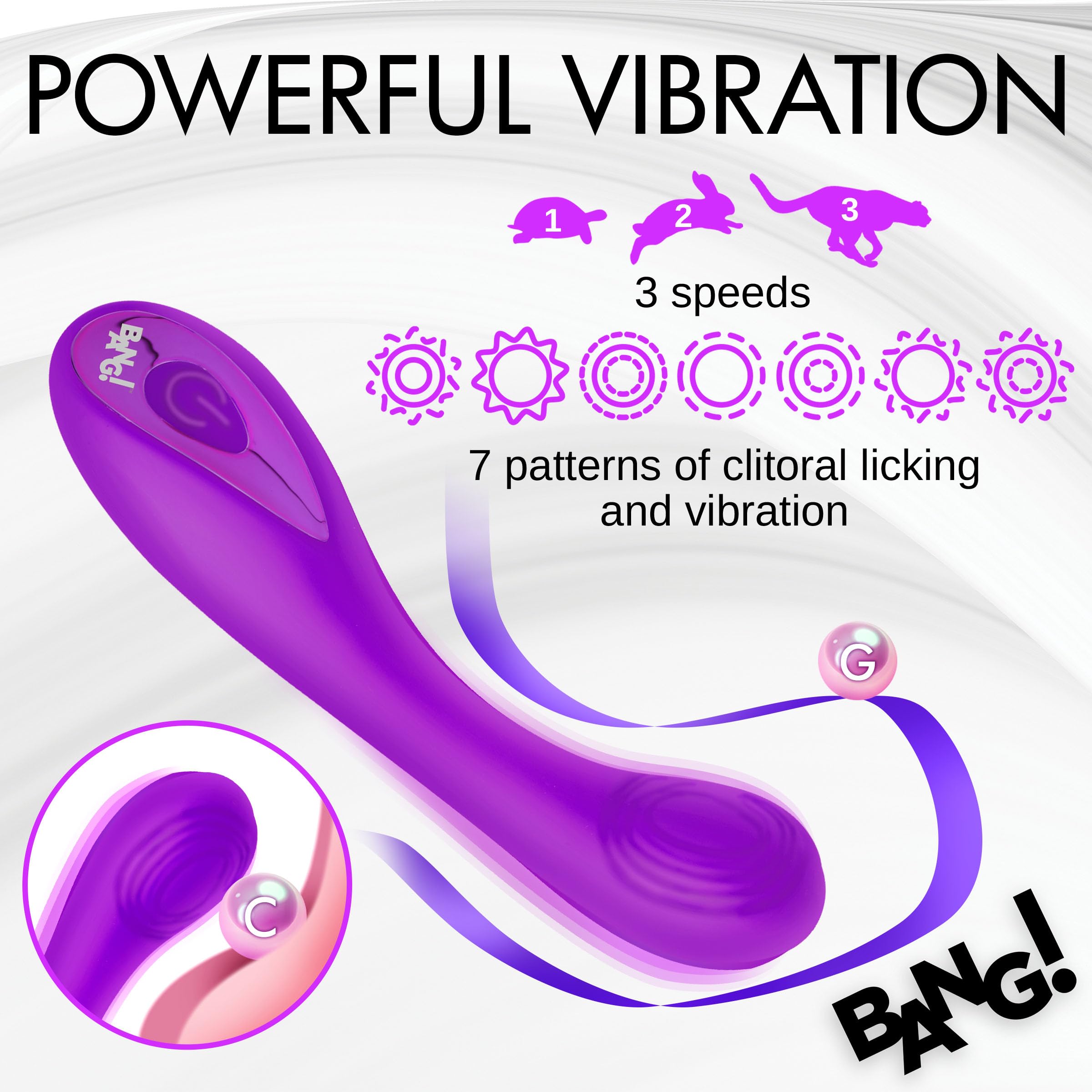 G-Spot Silicone Vibrator Purple