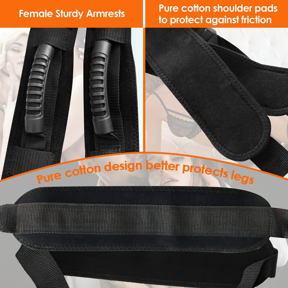 Adult Sex Toys BDSM Bondage Love Slings for Couples, Sex Swing Set with Adjustable Straps, Soft Plush Padding Mat, Sex Restraint