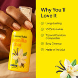 Hello Cake Vanilla Chai Flavored Personal Lubricant - Water-Based Lube - No Aftertaste, Easy Clean-Up - Vegan, Sugar-Free, Glute