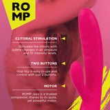 ROMP Jazz Rabbit Vibrator Dildo | Adult Sex Toys for Women | Clitoris & G Spot Sex Toy for Stimulation & Pleasure | 6 Vibrating
