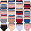 Cutecrop 100 PCS Woman Underwear Bulk - Mixed Colors Sizes Cotton Full Coverage Panty Wholesale for Donation Homeless Shelter(Cl