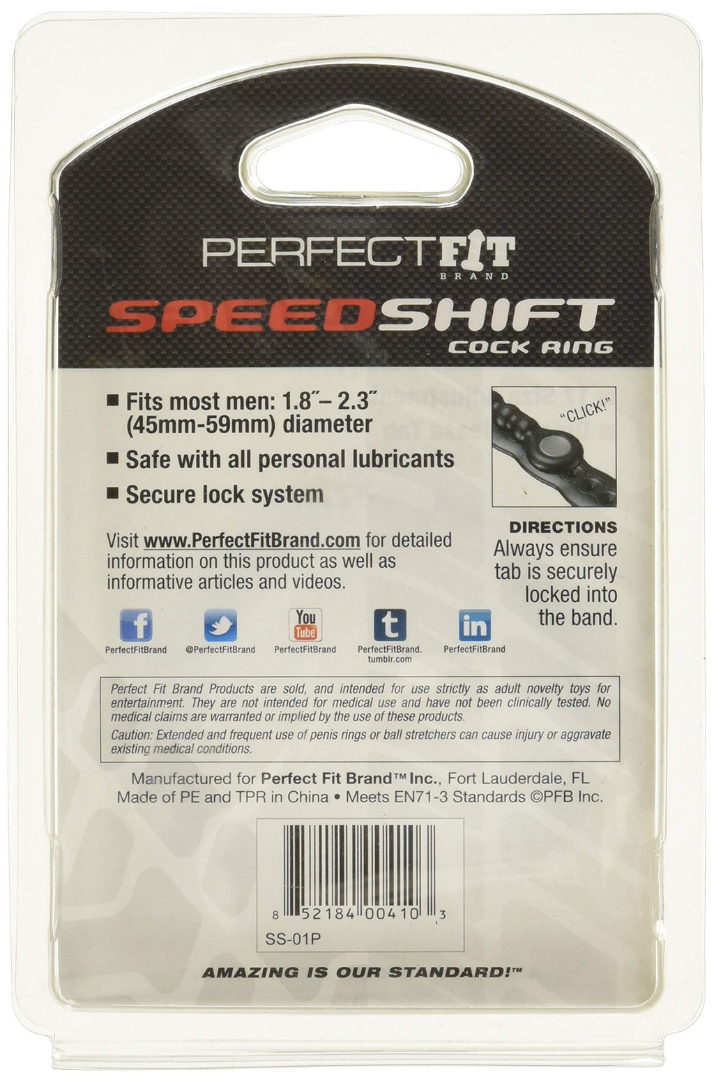 Perfect Fit Speed Shift 17 Adjustments Cock Ring, Purple