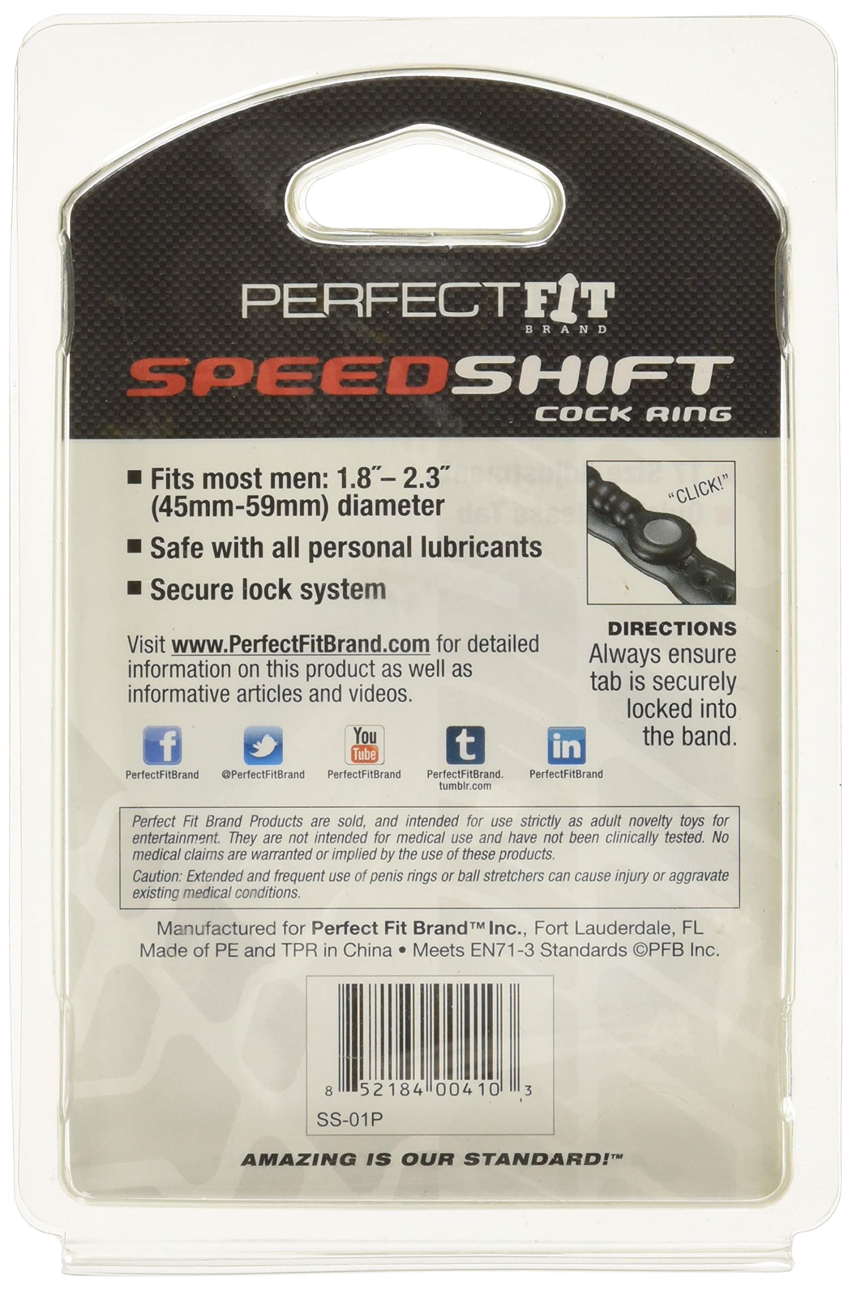 Perfect Fit Speed Shift 17 Adjustments Cock Ring, Purple