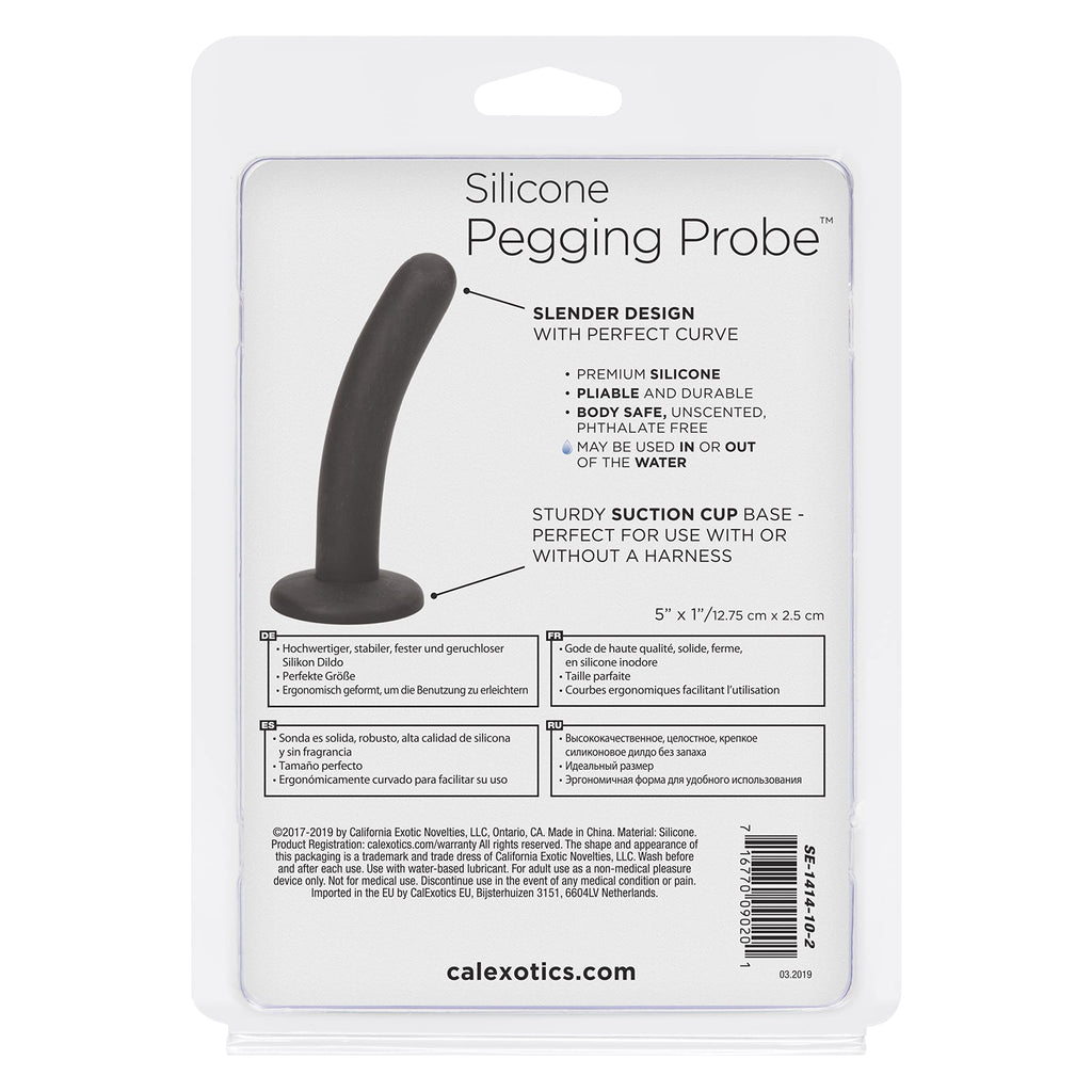 Calexotics Silicone Pegging Probe - Silicone Butt Plug With Suction Cup Base - Waterproof Anal Fetish Sex Toys For Couples - Bla