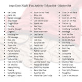 72Pcs Date Night Adult Sensual Activity Game, Romantic Gift Set, Funny Intimacy Wooden Tokens for Couples, Naughty Tokens for Hi