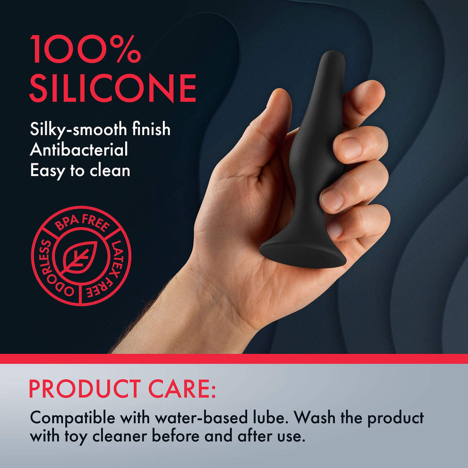 Forto F-11 Medical Grade Silicone Butt Plug with Strong Suction Cup Anal Sex Toy - for More Comfortable Intercourse Anal Toy Pro