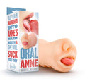 Blush X5 Men 4.75 Oral Anne Masturbator, Realistic Mouth & Tongue for Lifelike Oral Play, Ultrasoft Open Ended Ribbed Pocket Str