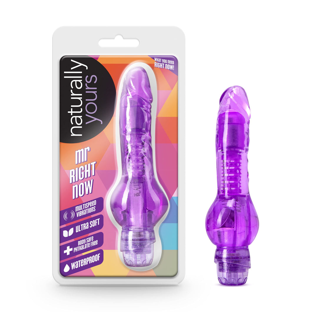 Blush Mr. Right Now - Petite 6.5 Inch Curved Vibrating Dildo - Strong Powerful Tunable Vibrations - Soft 1'' Slim Shaft - Ipx7 W