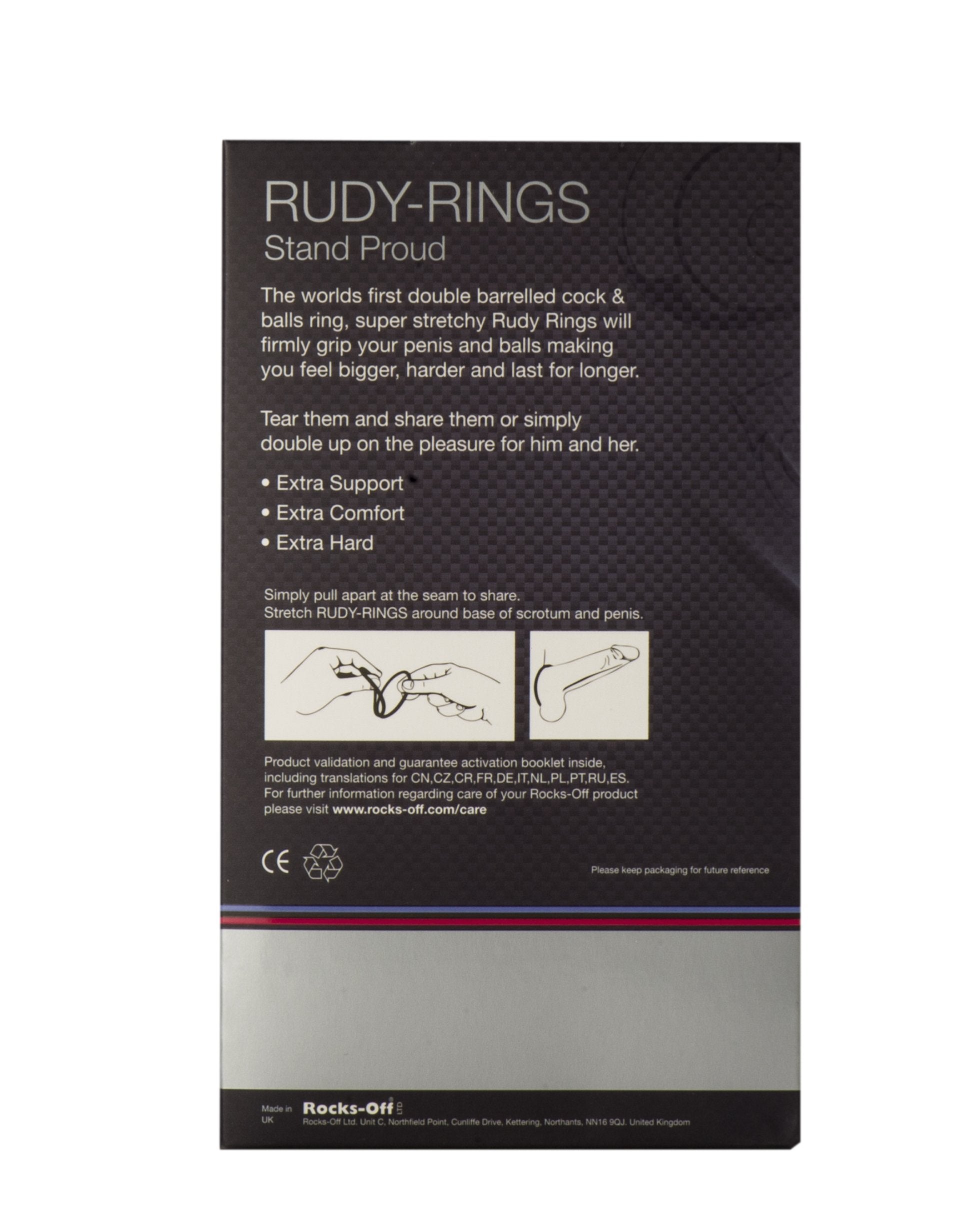 Rocks Off Rudy Rings, Blue
