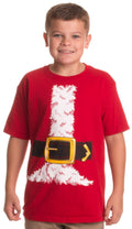 Ann Arbor T-shirt Co. Santa Claus Costume | Jumbo Print Novelty Christmas Holiday Humor Youth T-Shirt-Youth,S Red