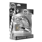 Master Series 4 Ring Stainless Steel Locking Male Chastity Cage