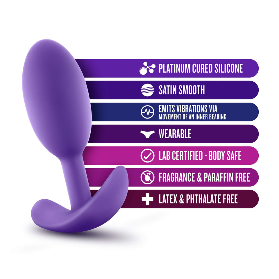 Luxe - Wearable Vibra Slim Plug Med Purp