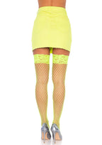 Spandex Industrial Net Thigh H - O/S / Neon Yello