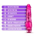 Blush Novelties The Banger - 8 Inch Realistic Powerful Vibrating Convenient Twist Dildo - Glows In The Dark Adjustable Multi Spe